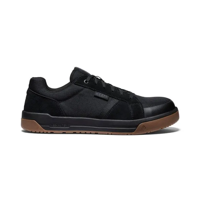 Men KEEN Work Boots and Shoes Kenton ESD CarbonFiber Toe BlackGum Leather Work Sneaker