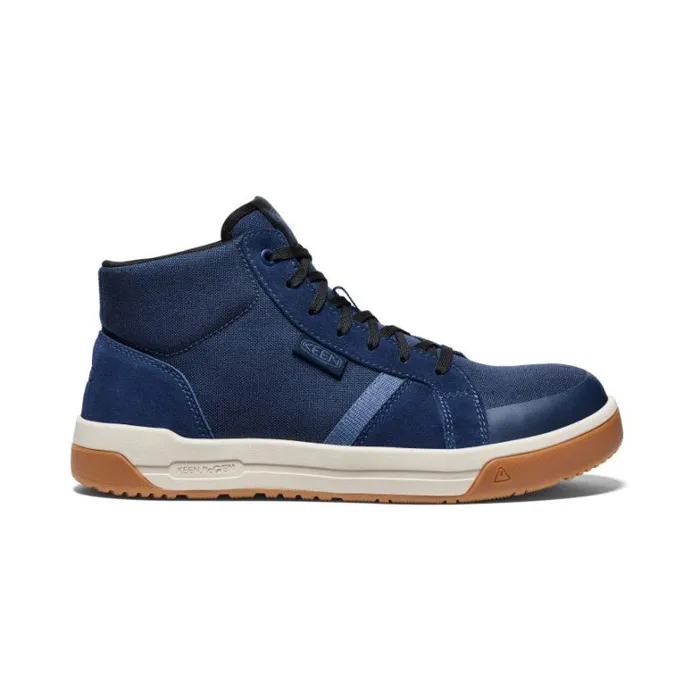 Men KEEN Work Boots and Shoes Kenton Mid Height CarbonFiber Toe Leather Work Sneaker