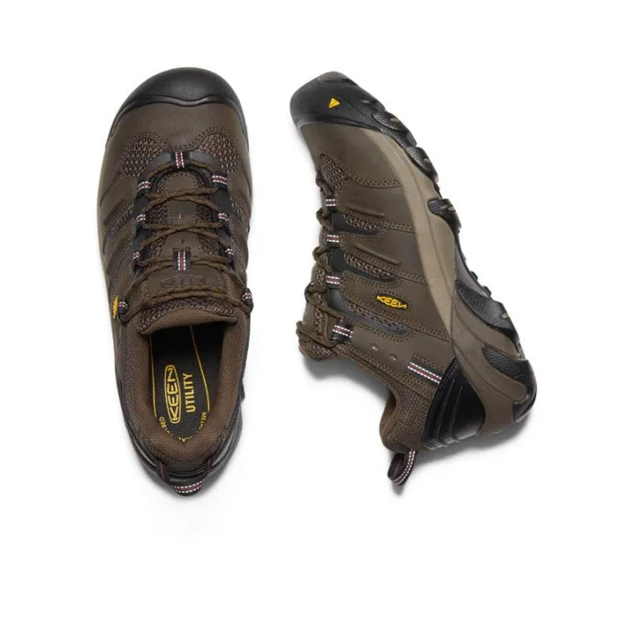 Men KEEN Work Boots and Shoes Lansing Low Steel Toe Cascade BrownFired Brick Men KEEN Work Boots and Shoes Lansing Low Steel Toe Cascade BrownFired Brick