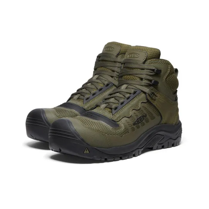 Men KEEN Work Boots and Shoes Olive Green Work Boots 8211 Reno Mid KBF WP Men KEEN Work Boots and Shoes Olive Green Work Boots 8211 Reno Mid KBF WP