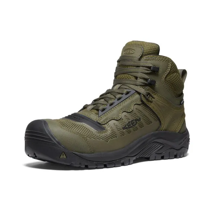 Men KEEN Work Boots and Shoes Olive Green Work Boots 8211 Reno Mid KBF WP Men KEEN Work Boots and Shoes Olive Green Work Boots 8211 Reno Mid KBF WP