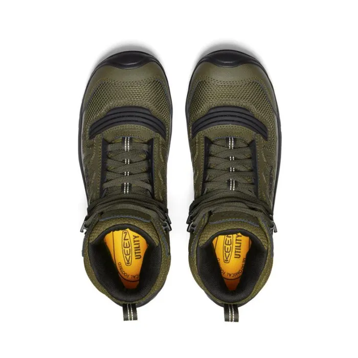 Men KEEN Work Boots and Shoes Olive Green Work Boots 8211 Reno Mid KBF WP Men KEEN Work Boots and Shoes Olive Green Work Boots 8211 Reno Mid KBF WP