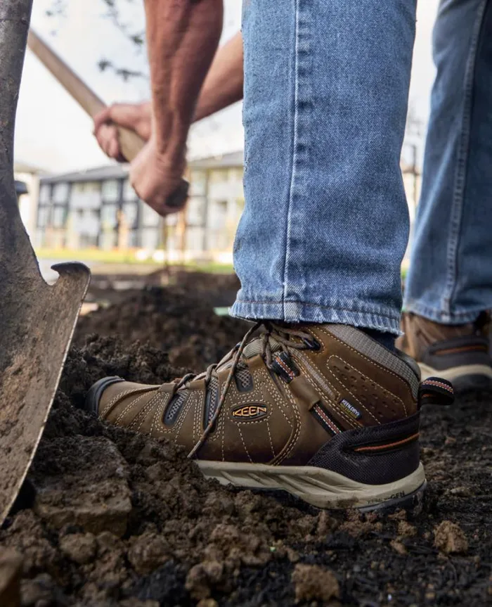 Men KEEN Work Boots and Shoes Soft Toe Waterproof Work Boots 8211 Flint II Men KEEN Work Boots and Shoes Soft Toe Waterproof Work Boots 8211 Flint II