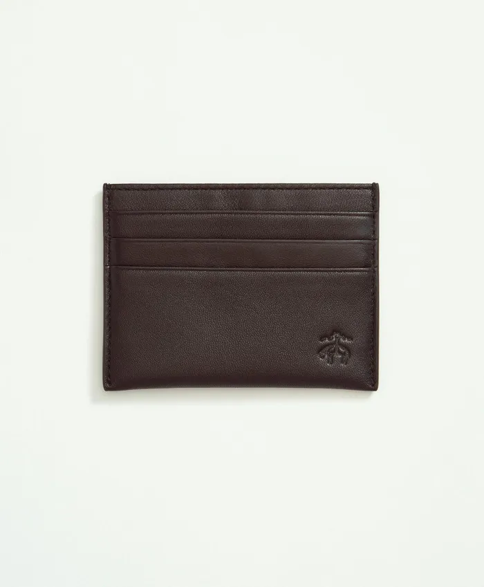 Men Lambskin Card Case Black Brooks Brothers Bags and Leather Goods