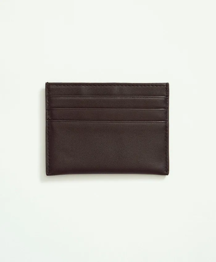 Men Lambskin Card Case Black Brooks Brothers Bags and Leather Goods