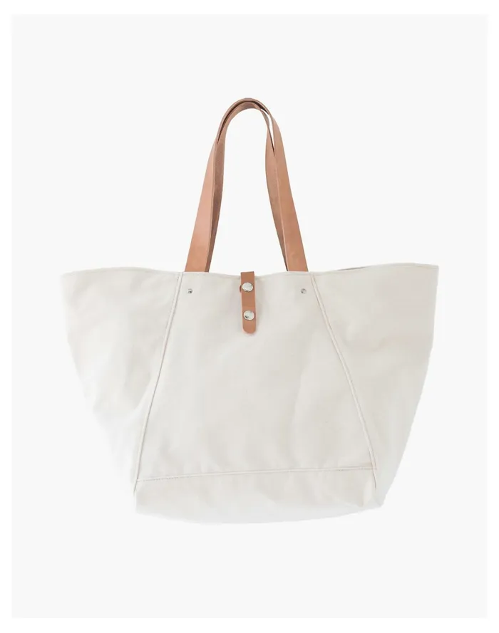 Men MAKR Canvas Farm Tote Bag White Madewell Bags