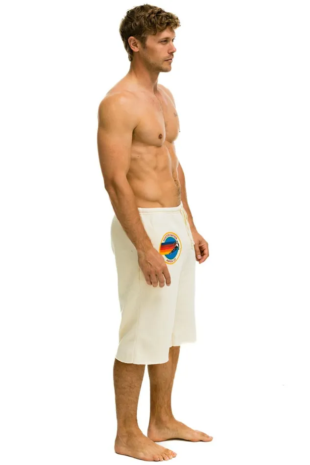 Men MEN039S AVIATOR NATION ASPEN SWEATSHORTS 8211 VINTAGE WHITE Aviator Nation Shorts Men MEN039S AVIATOR NATION ASPEN SWEATSHORTS 8211 VINTAGE WHITE Aviator Nation Shorts