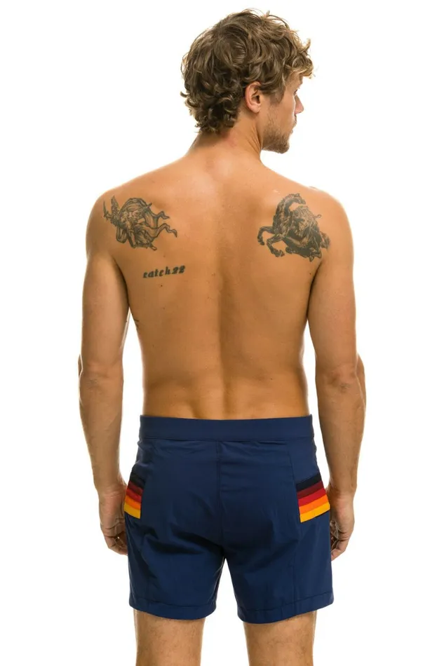 Men MEN039S HORIZONTAL 5 STRIPE FLEX SHORTS 8211 NAVY Aviator Nation Shorts Men MEN039S HORIZONTAL 5 STRIPE FLEX SHORTS 8211 NAVY Aviator Nation Shorts