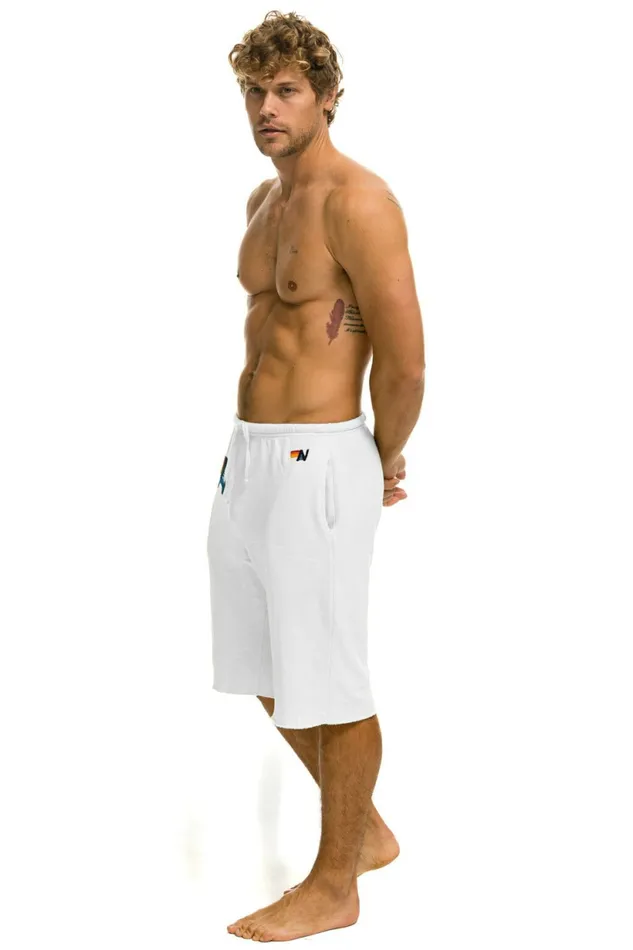 Men MEN039S LOGO SWEATSHORTS 8211 WHITE Aviator Nation Shorts Men MEN039S LOGO SWEATSHORTS 8211 WHITE Aviator Nation Shorts