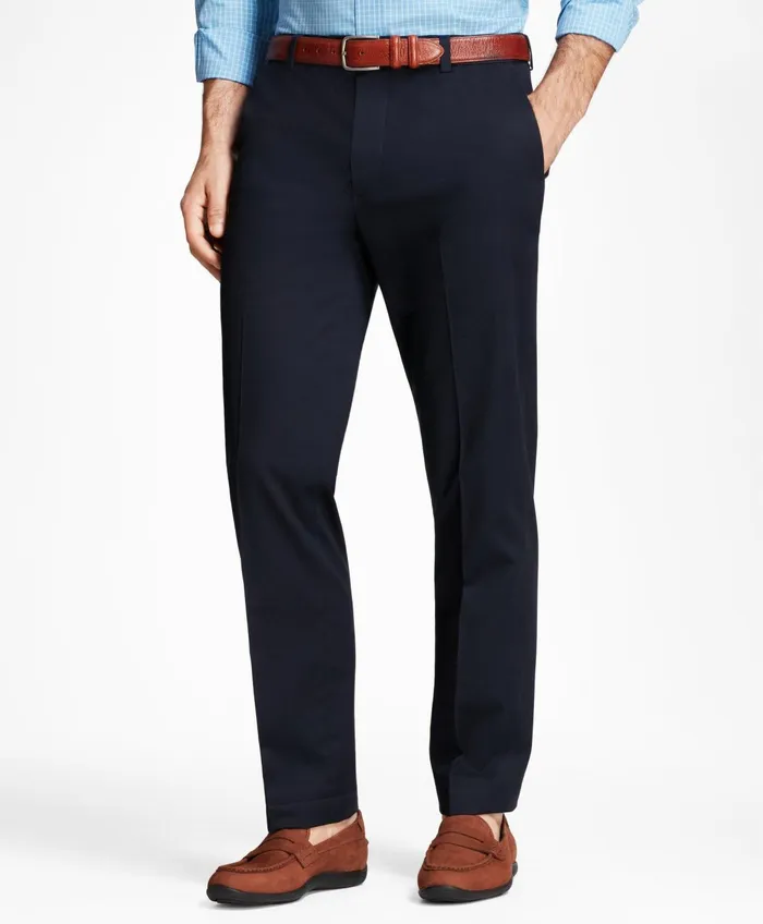 Men Milano SlimFit Stretch Advantage Chino Pants Navy Brooks Brothers Chinos and Casual Pants