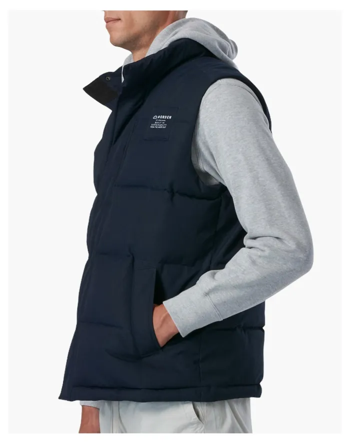 Men Norden Oskar Puffer Vest Navy Madewell Jackets