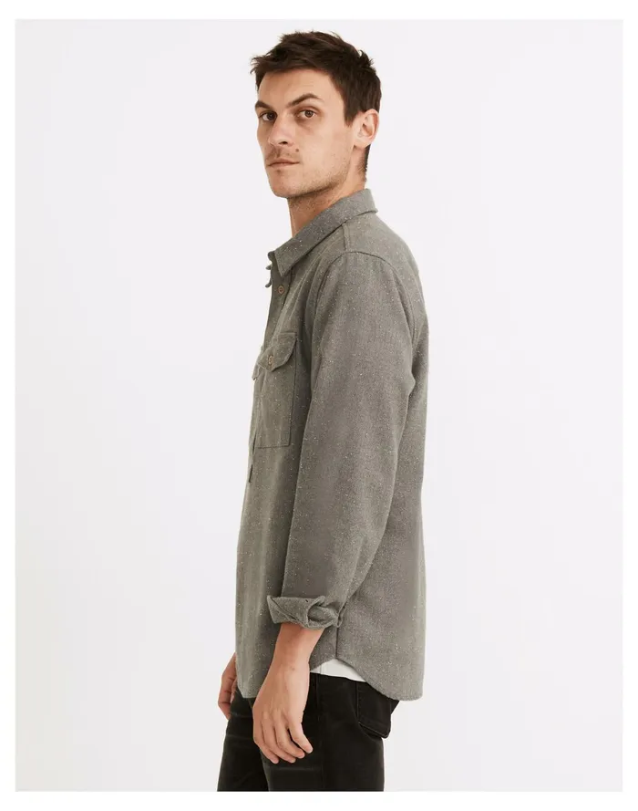 Men Nubby Easy Shirt Jacket Smoked Graphite Madewell Shirts Men Nubby Easy Shirt Jacket Smoked Graphite Madewell Shirts