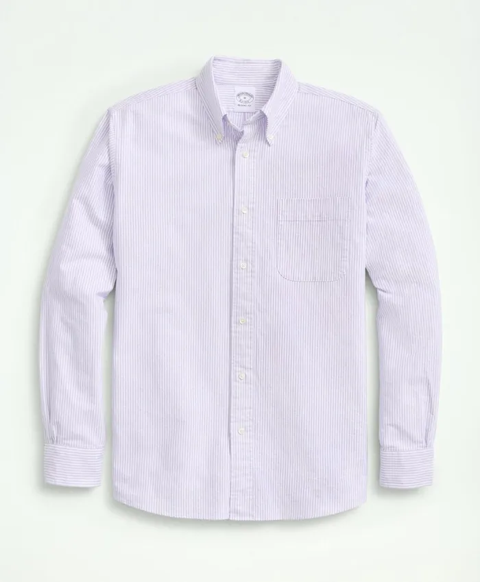 Men Original Polo ButtonDown Striped Oxford Shirt Lavender Brooks Brothers Sport Shirts Men Original Polo ButtonDown Striped Oxford Shirt Lavender Brooks Brothers Sport Shirts