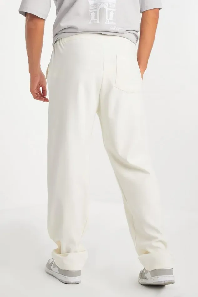 Men Pantalon cru Coupe Large Ecru Brentiny Paris Pants