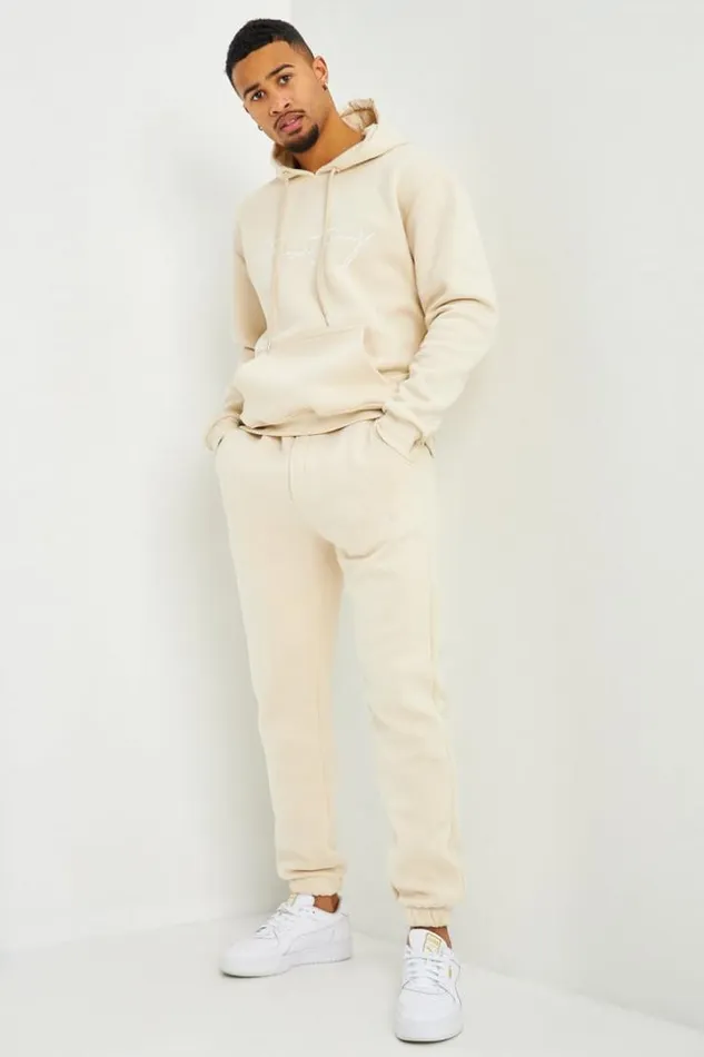 Men Pantalon De Jogging cru Inscription Brentiny Ecru Brentiny Paris Jogging Bottoms