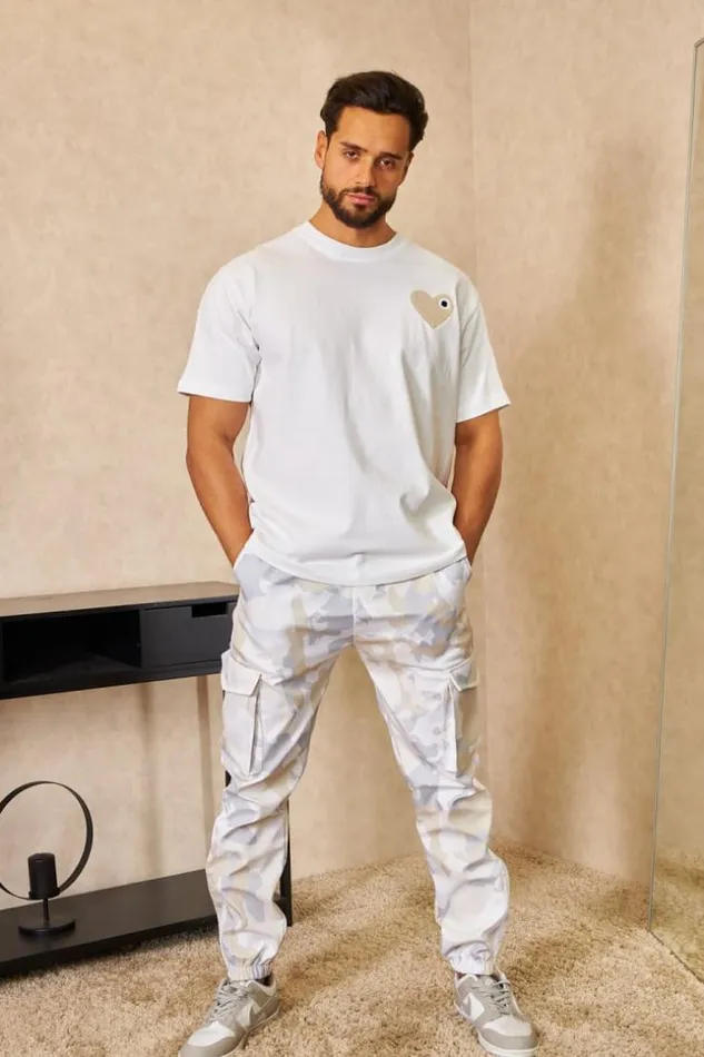 Men Pantalon De Jogging Fluide Cargo Camouflage Beige Beige Brentiny Paris Pants Men Pantalon De Jogging Fluide Cargo Camouflage Beige Beige Brentiny Paris Pants