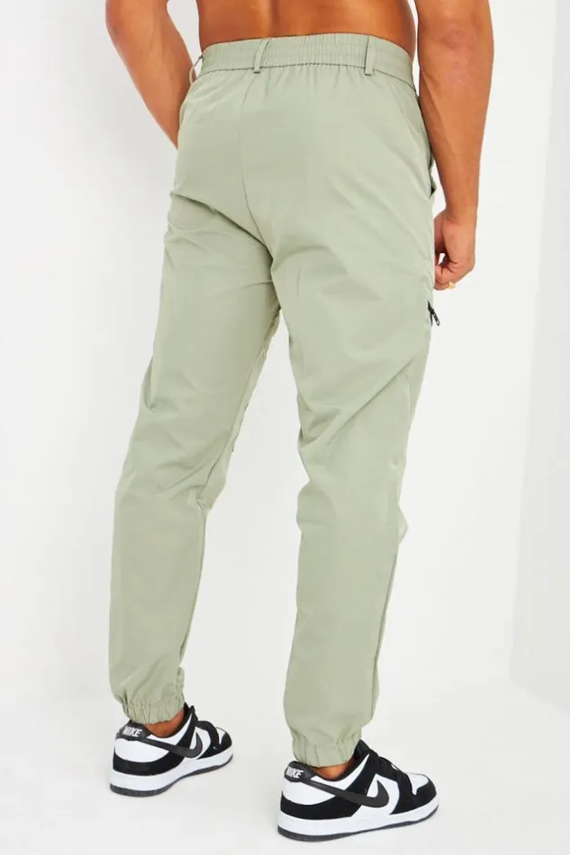 Men Pantalon De Jogging Kaki Zipp Khaki Brentiny Paris Pants