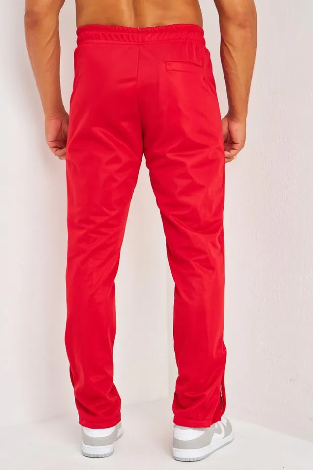 Men Pantalon De Jogging Rouge Satin Zipp Aux Chevilles Red Brentiny Paris Pants Men Pantalon De Jogging Rouge Satin Zipp Aux Chevilles Red Brentiny Paris Pants