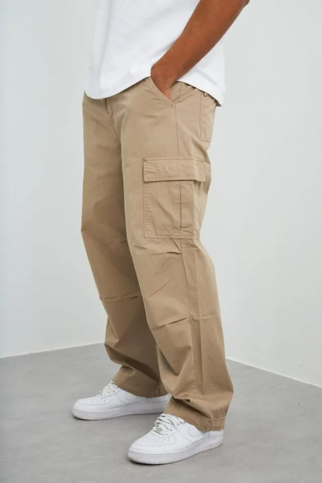 Men Pantalon En Toile Cargo Biege Beige Brentiny Paris Pants