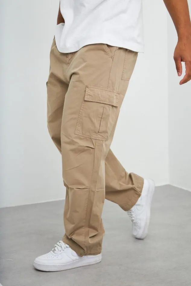 Men Pantalon En Toile Cargo Biege Beige Brentiny Paris Pants