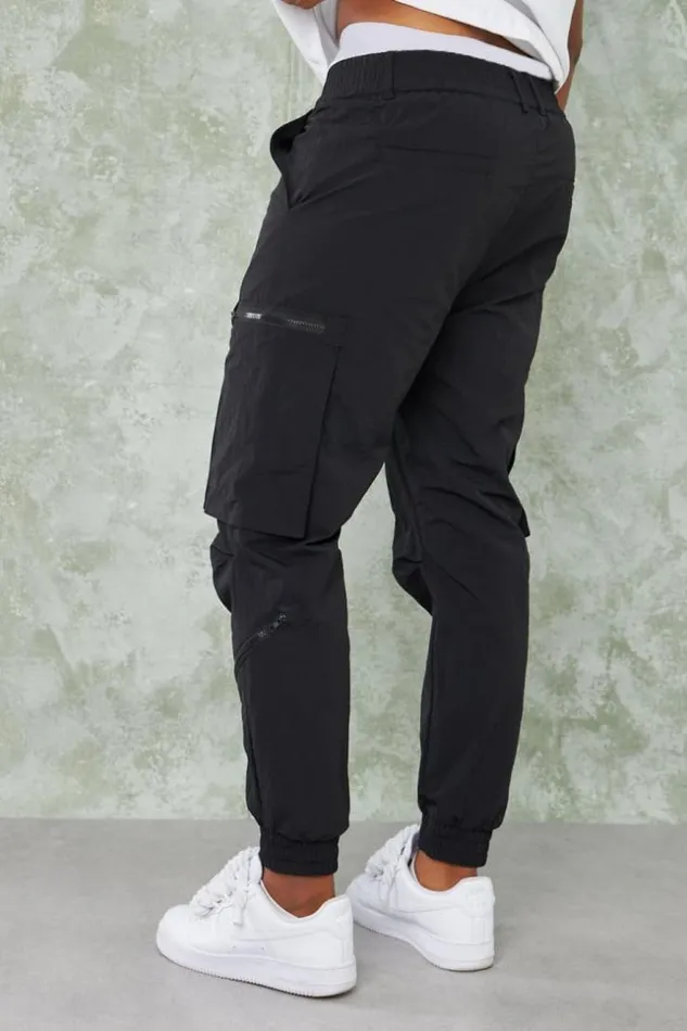 Men Pantalon Noir En Toile Poches Black Brentiny Paris Pants