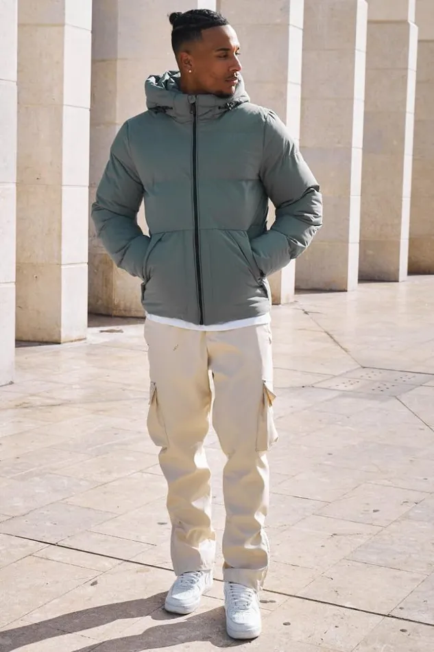 Men Parka Verte Capuche MiLongue Green Brentiny Paris Parkas And Down Jackets Men Parka Verte Capuche MiLongue Green Brentiny Paris Parkas And Down Jackets