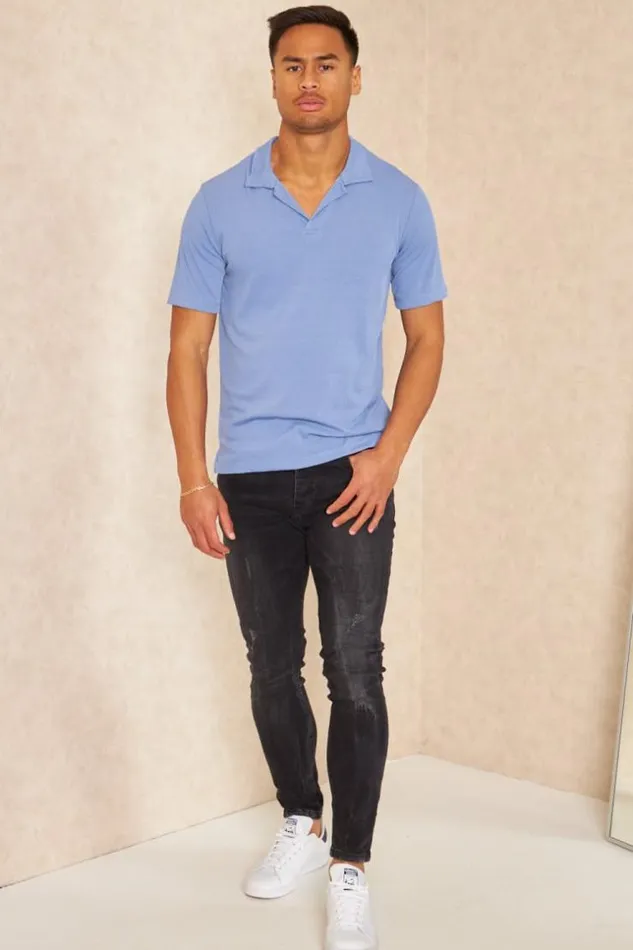 Men Polo Manches Courtes Col V Rabat Bleu Clair Bleuclair Brentiny Paris TShirts Men Polo Manches Courtes Col V Rabat Bleu Clair Bleuclair Brentiny Paris TShirts