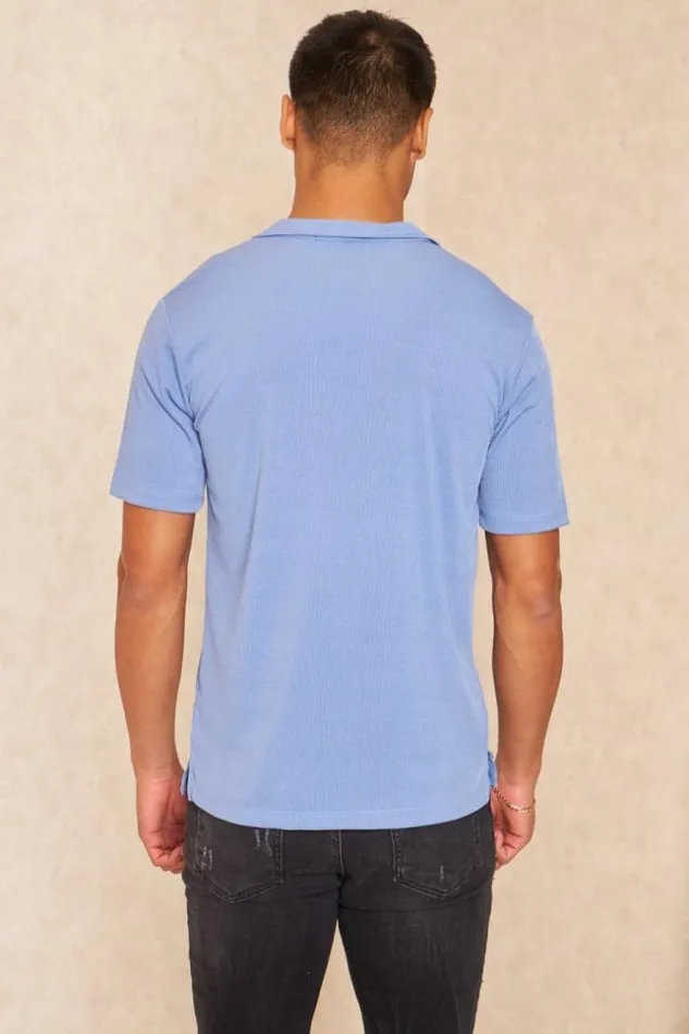Men Polo Manches Courtes Col V Rabat Bleu Clair Bleuclair Brentiny Paris TShirts Men Polo Manches Courtes Col V Rabat Bleu Clair Bleuclair Brentiny Paris TShirts