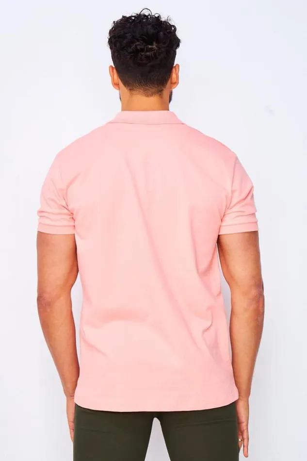 Men Polo TShirt In Pink Pink Brentiny Paris Polo Shirts