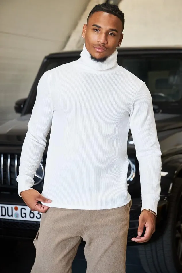 Men Pull Blanc Col Roul En Velours Ctel White Brentiny Paris Sweatshirts and Pullovers Men Pull Blanc Col Roul En Velours Ctel White Brentiny Paris Sweatshirts and Pullovers