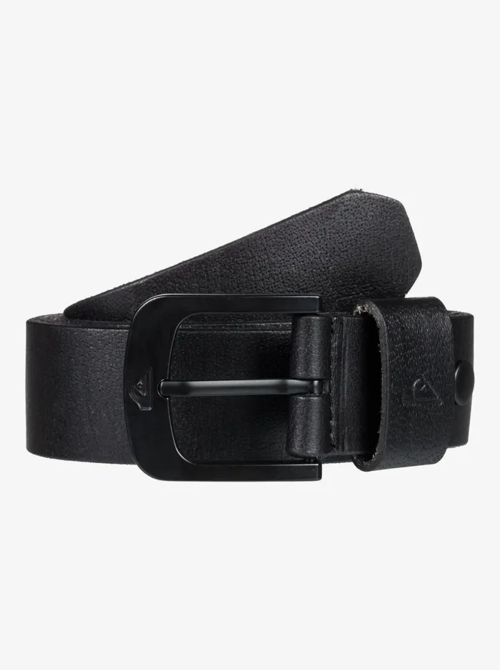 Men Quiksilver Belts The Everydaily Leather Belt Black Men Quiksilver Belts The Everydaily Leather Belt Black