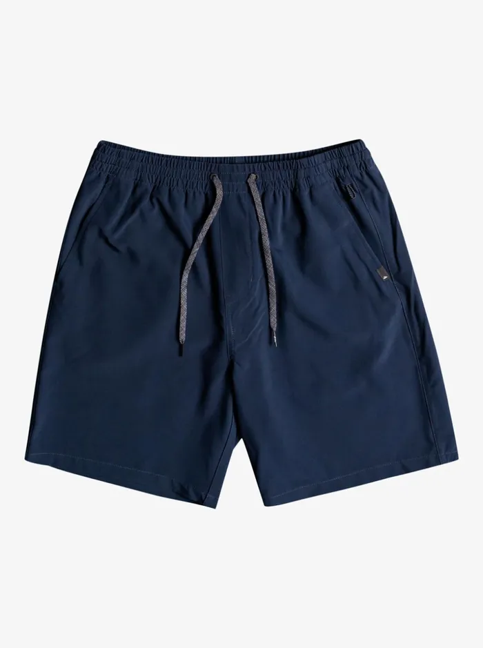 Men Quiksilver Boardshorts Ocean Elastic Waist 18034 Amphibian Shorts Navy Blazer
