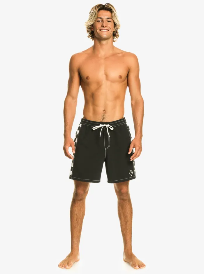 Men Quiksilver Boardshorts Original Arch 17034 Volleys Black Men Quiksilver Boardshorts Original Arch 17034 Volleys Black