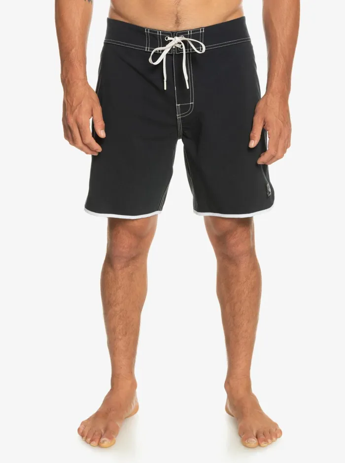 Men Quiksilver Boardshorts Original Scallop 18034 Boardshorts Black Men Quiksilver Boardshorts Original Scallop 18034 Boardshorts Black