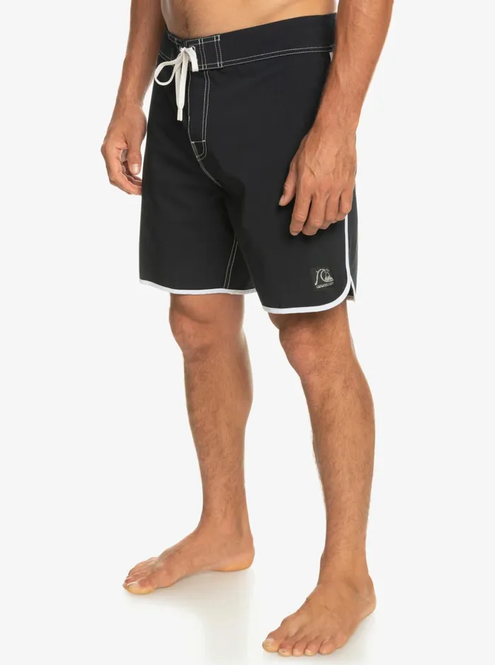 Men Quiksilver Boardshorts Original Scallop 18034 Boardshorts Black Men Quiksilver Boardshorts Original Scallop 18034 Boardshorts Black