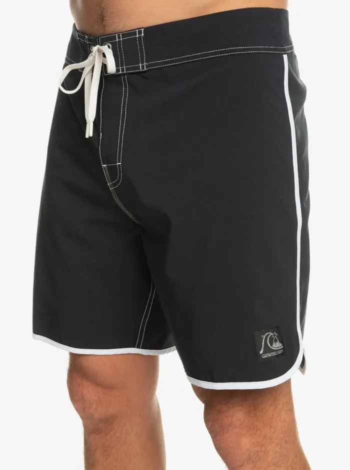 Men Quiksilver Boardshorts Original Scallop 18034 Boardshorts Black Men Quiksilver Boardshorts Original Scallop 18034 Boardshorts Black
