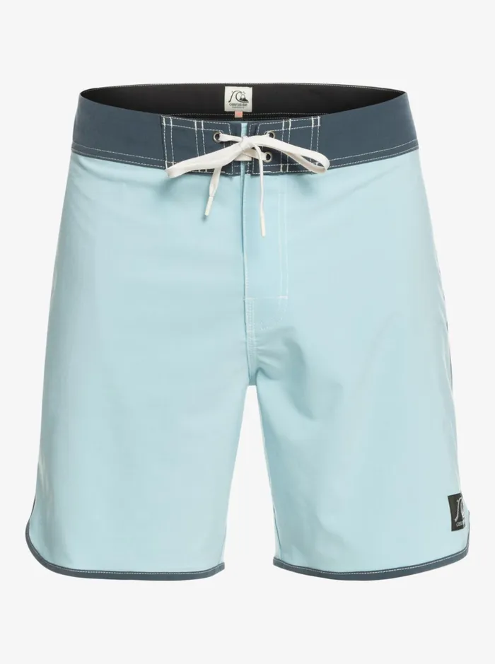 Men Quiksilver Boardshorts Original Scallop 18034 Boardshorts Sky Blue Men Quiksilver Boardshorts Original Scallop 18034 Boardshorts Sky Blue