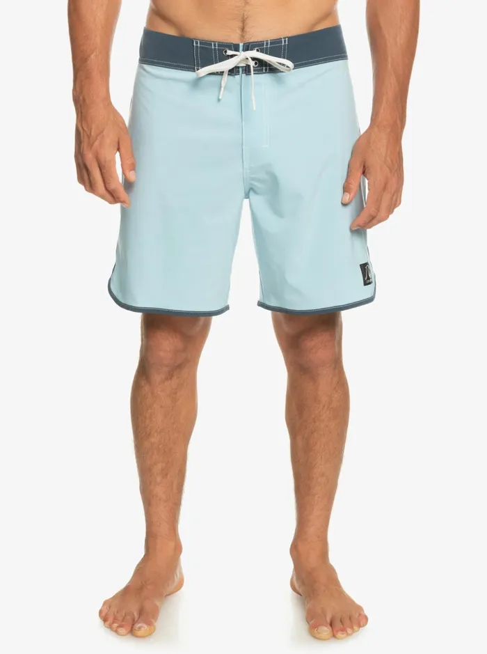 Men Quiksilver Boardshorts Original Scallop 18034 Boardshorts Sky Blue Men Quiksilver Boardshorts Original Scallop 18034 Boardshorts Sky Blue