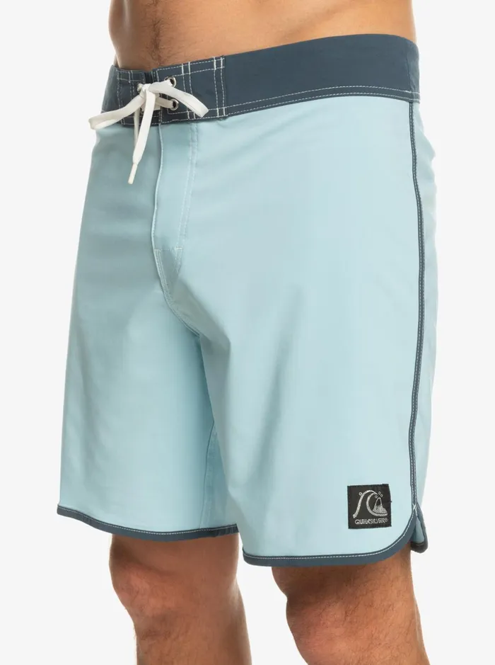 Men Quiksilver Boardshorts Original Scallop 18034 Boardshorts Sky Blue Men Quiksilver Boardshorts Original Scallop 18034 Boardshorts Sky Blue
