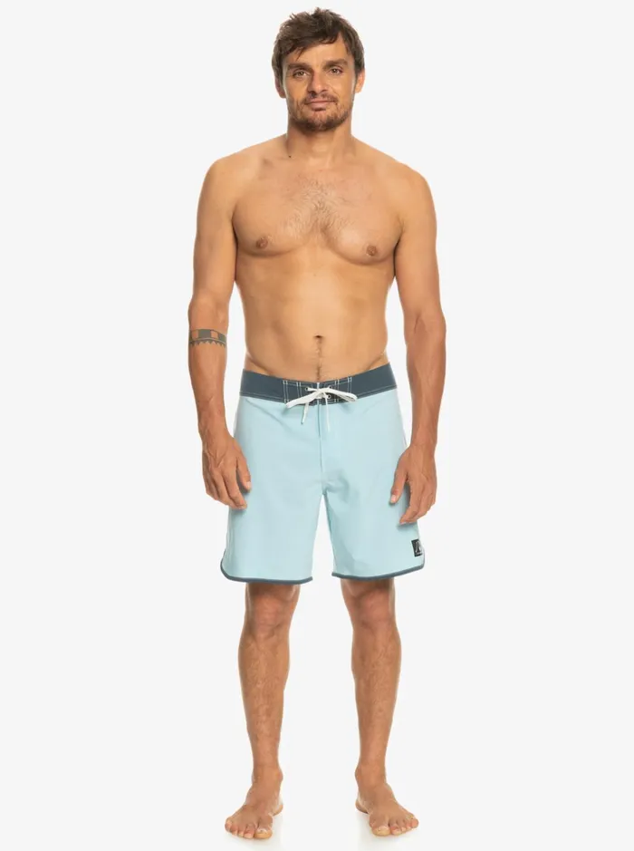 Men Quiksilver Boardshorts Original Scallop 18034 Boardshorts Sky Blue Men Quiksilver Boardshorts Original Scallop 18034 Boardshorts Sky Blue