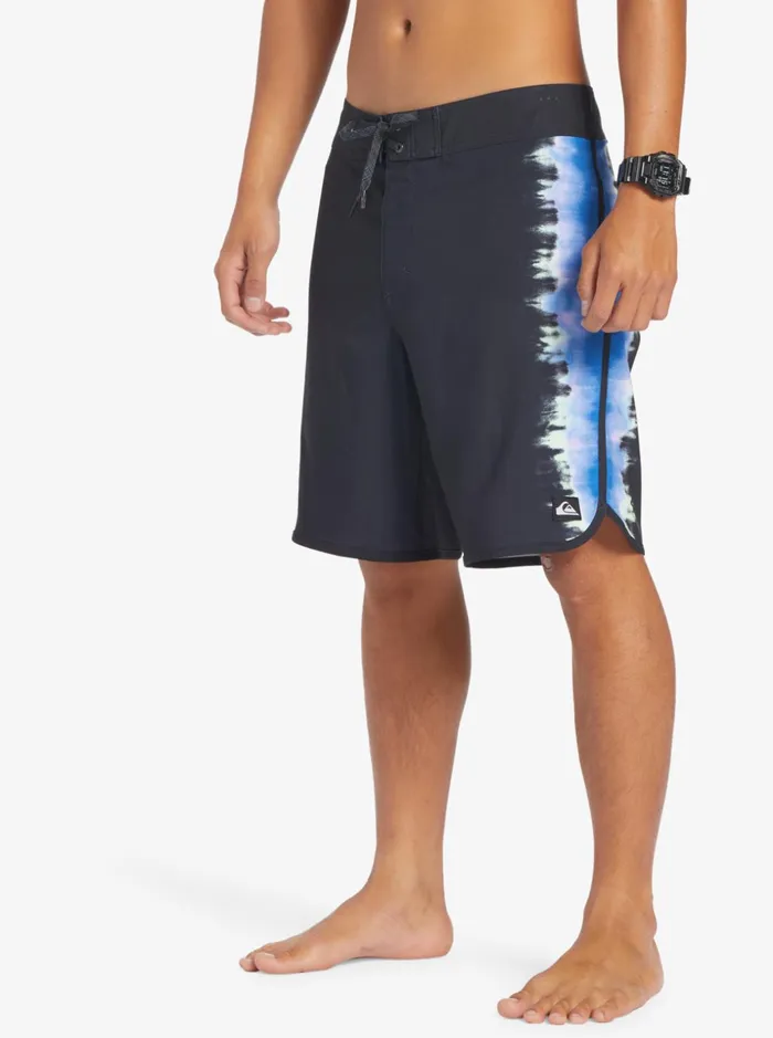 Men Quiksilver Boardshorts SurfSilk Scallop 19034 Boardshorts Black Men Quiksilver Boardshorts SurfSilk Scallop 19034 Boardshorts Black