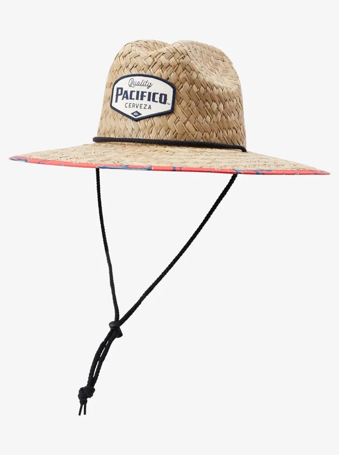 Men Quiksilver Hats Kick Back Straw Lifeguard Hat Natural