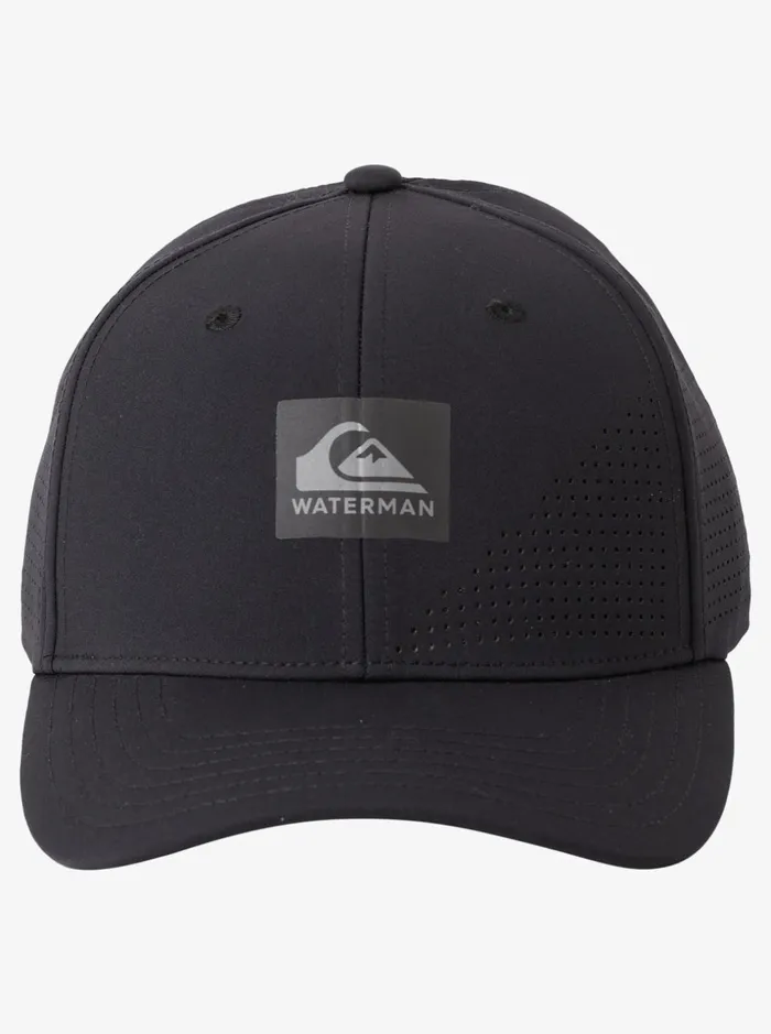 Men Quiksilver Hats Waterman Perf Turf Snapback Hat Black