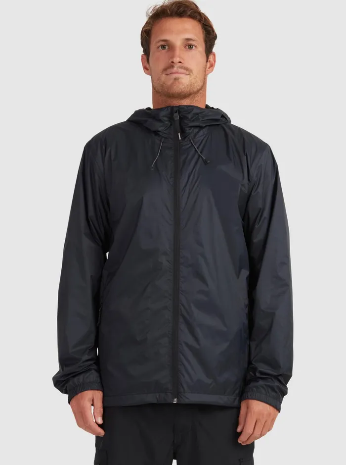 Men Quiksilver Jackets Watermans Waterwind Waterproof Rain Jacket Black Men Quiksilver Jackets Watermans Waterwind Waterproof Rain Jacket Black
