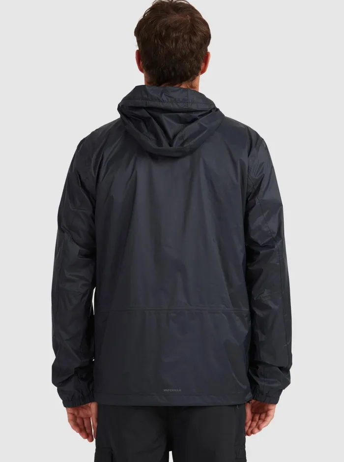 Men Quiksilver Jackets Watermans Waterwind Waterproof Rain Jacket Black Men Quiksilver Jackets Watermans Waterwind Waterproof Rain Jacket Black