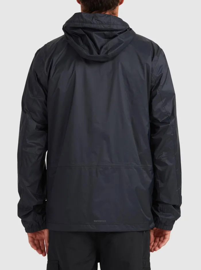 Men Quiksilver Jackets Watermans Waterwind Waterproof Rain Jacket Black Men Quiksilver Jackets Watermans Waterwind Waterproof Rain Jacket Black