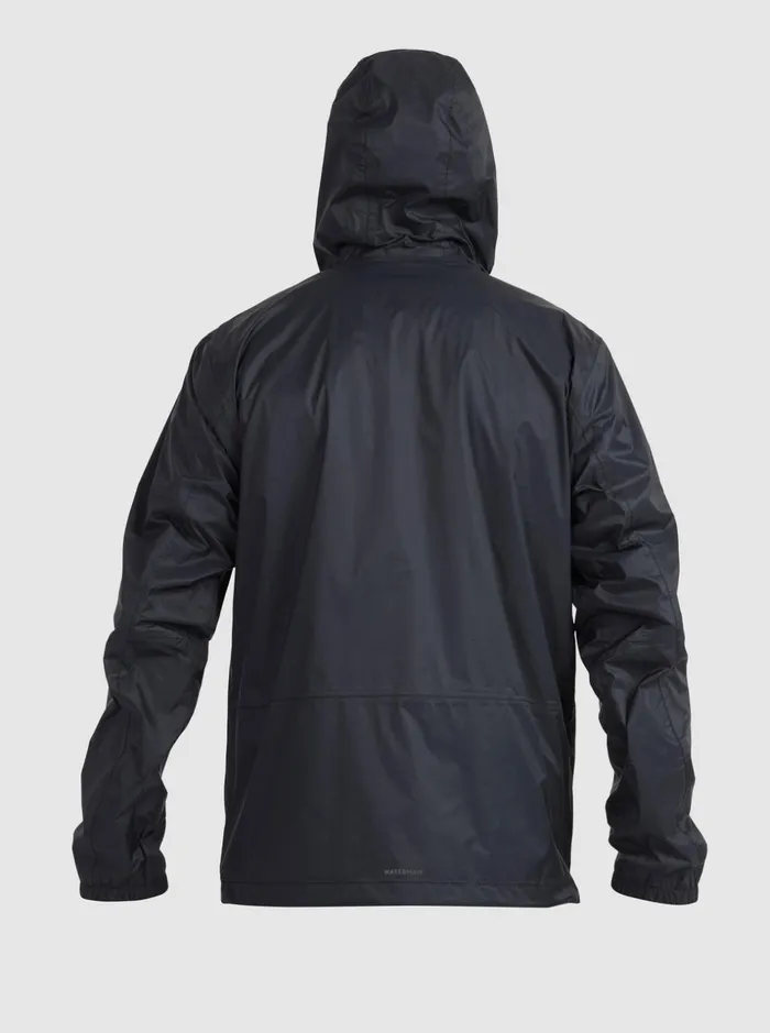 Men Quiksilver Jackets Watermans Waterwind Waterproof Rain Jacket Black Men Quiksilver Jackets Watermans Waterwind Waterproof Rain Jacket Black