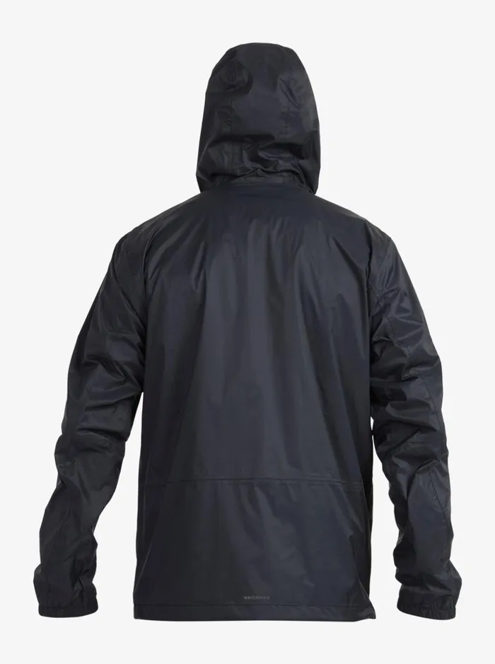 Men Quiksilver Jackets Watermans Waterwind Waterproof Rain Jacket Black Men Quiksilver Jackets Watermans Waterwind Waterproof Rain Jacket Black