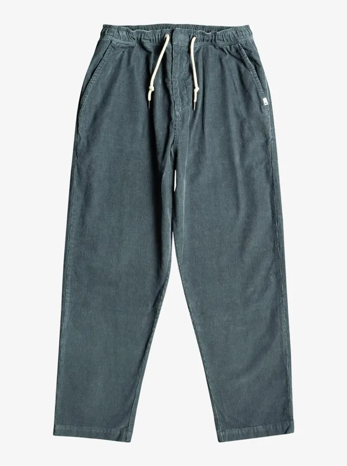 Men Quiksilver Pants Cord Beach Cruiser Corduroy Pants Dark Slate