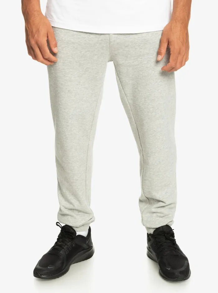 Men Quiksilver Pants Essentials Joggers Light Grey Heather Men Quiksilver Pants Essentials Joggers Light Grey Heather